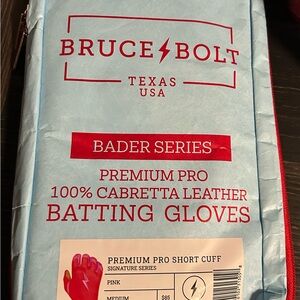 Bruce Bolt Pink Batting Gloves - Premium Pro Series